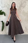 Brown Denim Godeli Dress
