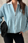 Snow Wash Sequin Jacket
