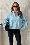 Snow Wash Sequin Jacket