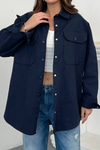 Navy Gabardine Shirt