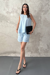 Blue Painted Stitch Detail Set