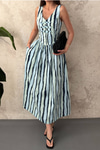 Blue Striped Dress