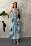 Blue Striped Dress