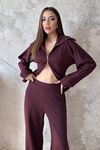 Plum Zip-Up Two-Piece Set