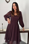 Plum Shimmering Asymmetrical Dress