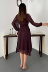 Plum Shimmering Asymmetrical Dress