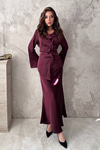 Plum Satin Two-Piece Set
