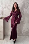 Plum Satin Two-Piece Set