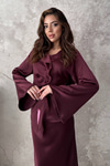 Plum Satin Two-Piece Set