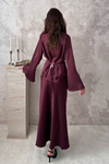 Plum Satin Two-Piece Set