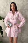 Pink Two-Piece Set With Belt