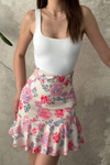 Pink Floral Skirt