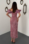 Powder Sequined Sleeveless Dress