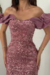 Powder Sequined Sleeveless Dress