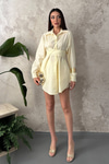 Yellow Two-Piece Set With Belt