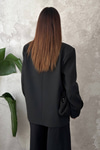 Black Two-Button Blazer Jacket