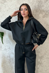 Black Front Zip Scuba Suit