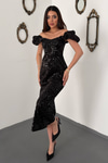 Black Sequin Sleeveless Dress