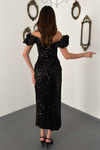 Black Sequin Sleeveless Dress