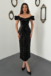 Black Sequin Sleeveless Dress