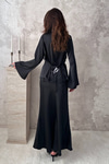 Black Satin Two-Piece Set