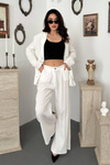 Toptan Beyaz Oversize Müslin Takım