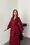 Toptan Bordo Gül Detaylı Takım