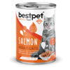 Bestpet Yetişkin Kediler İçin, Taze Somon Parça Etli Ve Soslu Yaş Mama 400 gr
