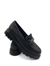 Bandela Kalın Taban Loafer Siyah