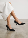 Eliana Stiletto Saten Siyah