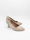 Fayrena Stiletto Vegan Deri Krem