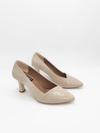 Fayrena Stiletto Vegan Deri Krem
