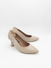 Morgana Stiletto Vegan Deri Krem