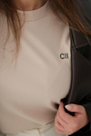 C2 Nakışlı Basic Tshirt-Bej