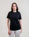C2 Nakışlı Basic Tshirt-Siyah