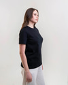 C2 Nakışlı Basic Tshirt-Siyah