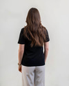 C2 Nakışlı Basic Tshirt-Siyah
