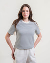 CII Çizgili Basic Tshirt- Beyaza Siyah Çizgili