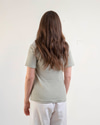 CII Çizgili Basic Tshirt- Beyaza Yeşil Çizgili