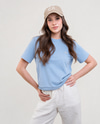 CII Nakışlı Basic Tshirt- Bebe Mavi