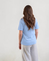 CII Nakışlı Basic Tshirt- Bebe Mavi