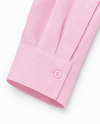 Ham Keten Gömlek- pembe