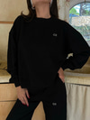 Soft Knit Crew-Deep Black