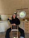 Soft Knit Crew-Deep Black
