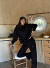 Soft Knit Crew-Deep Black