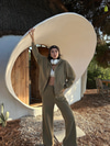Soft Knit Zipped Hoodie-Cookie