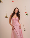 Valencia Korseli Elbise-Pembe