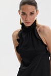 Blade Dark Satin Blouse
