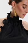 Blade Dark Satin Blouse