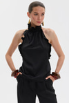 Blade Dark Satin Blouse